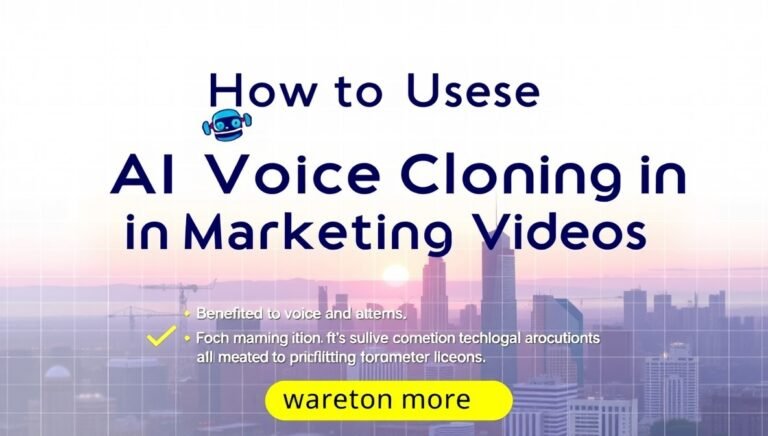 How to Use AI Voice Cloning in Marketing Videos